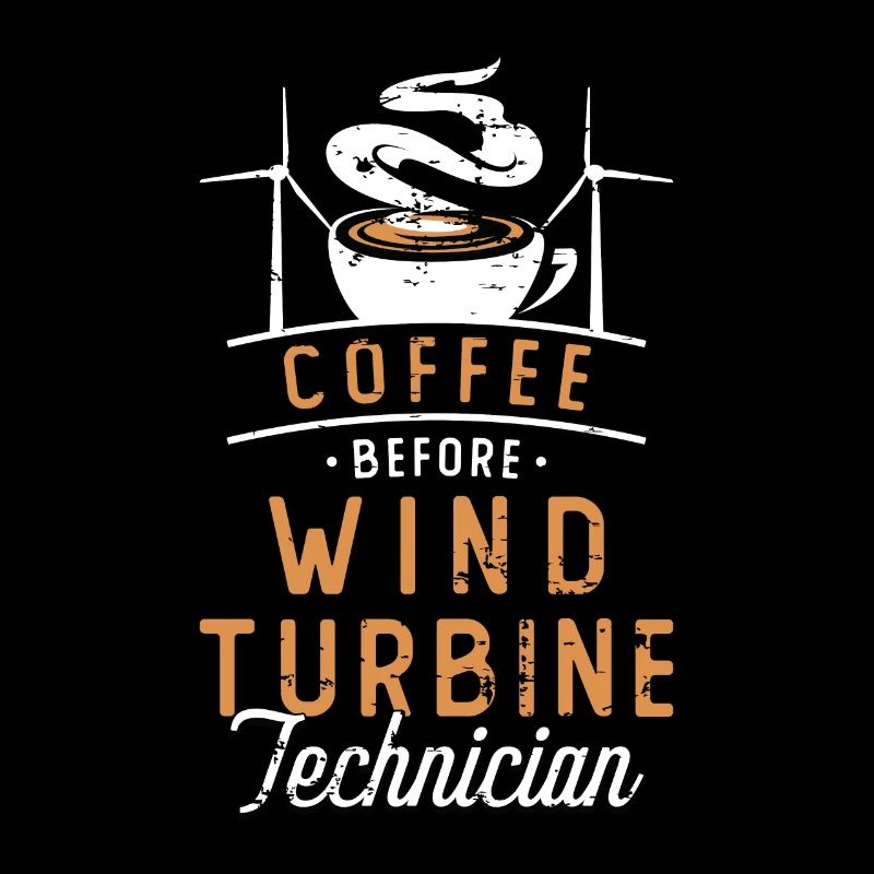 Wind Turbine Tech Coffee Moulin à vent amateur de café