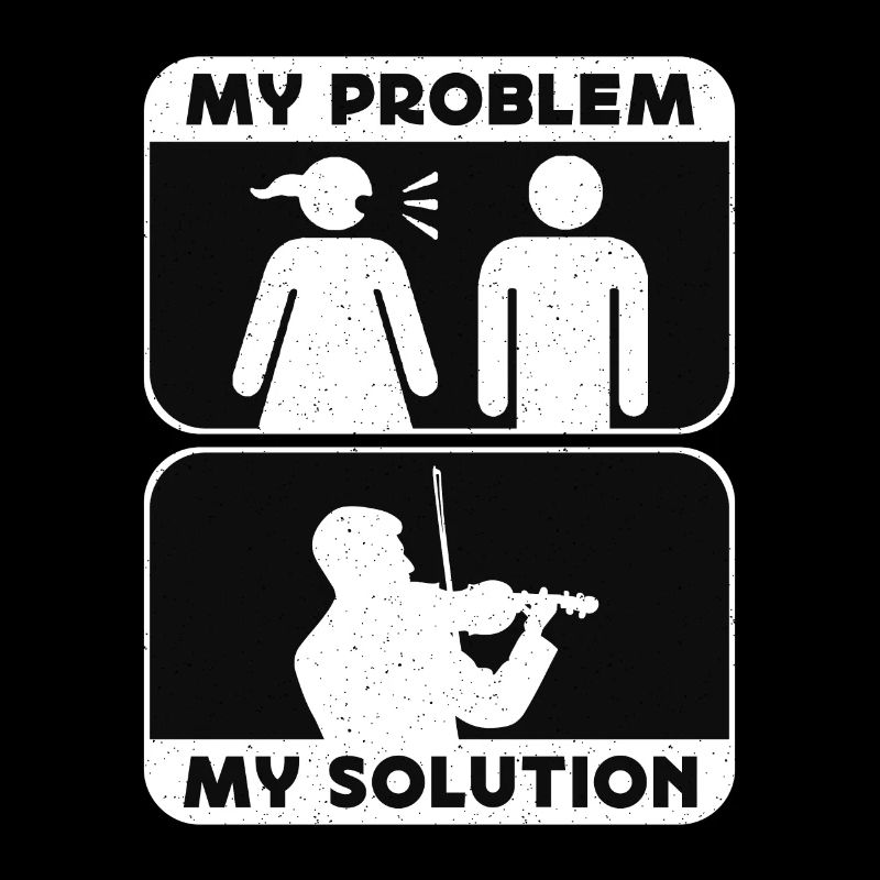 Violin Player My Problem My Solution Pictogram Dad