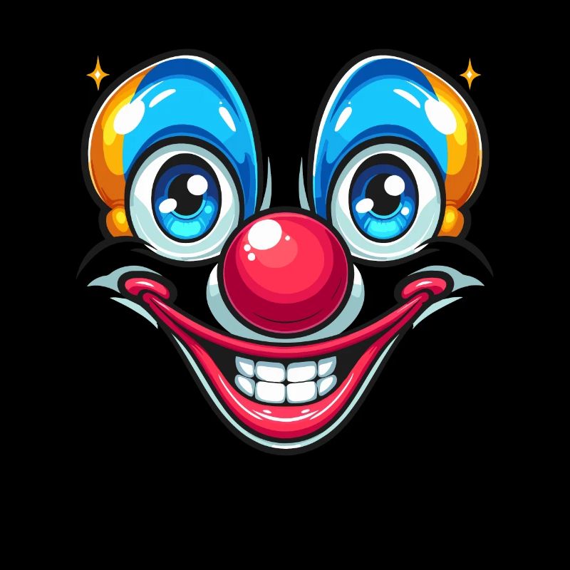 Pure carnival joy: clown face for fun