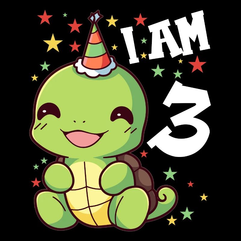 Ich bin 3 Schildkröten Schildkröte 3. Geburtstag