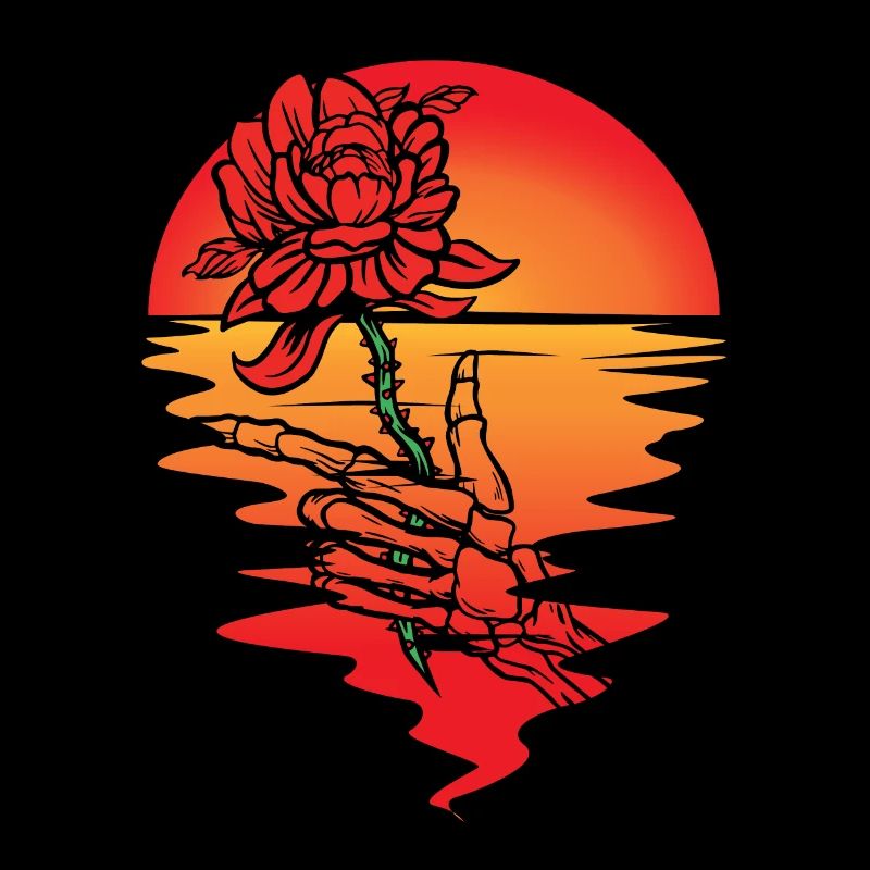 Soleil, Fleur, Mort, Squelette, Coucher De Soleil, Au-delà