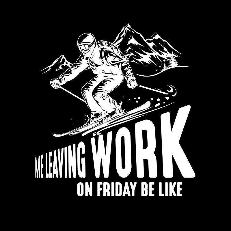 Leaving Work on Friday, Skiing, Slope, Downhill