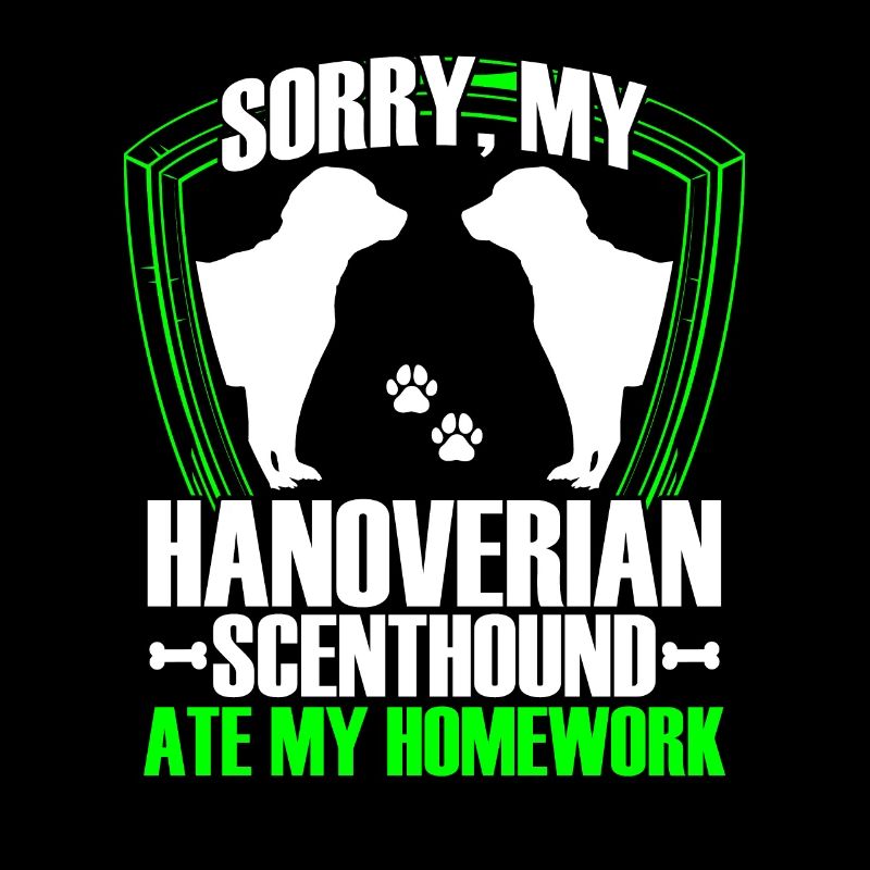 Hanoverian hound has eaten