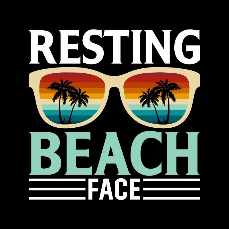 Visage de plage reposé