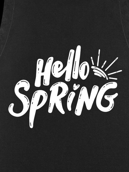 Hello Spring Season Bloom Lettering