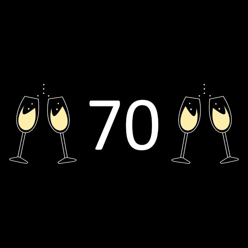 70e anniversaire 70 ans 70 Numéro 70 Blanc