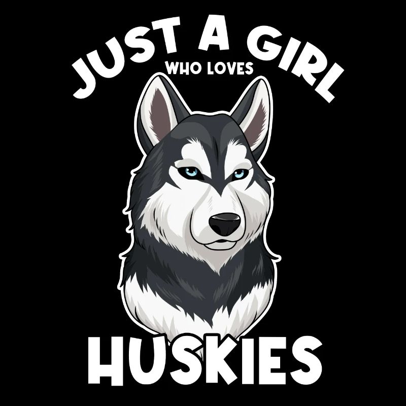 Nur ein Mädchen, das Huskys liebt