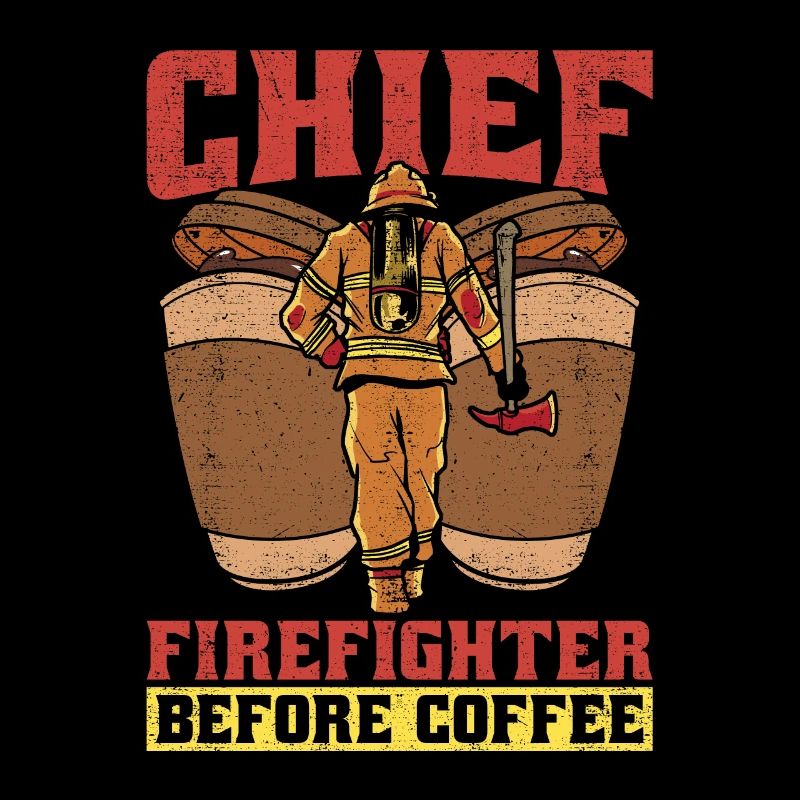 Chief Firefighter Before Fire Service Coffee Lover