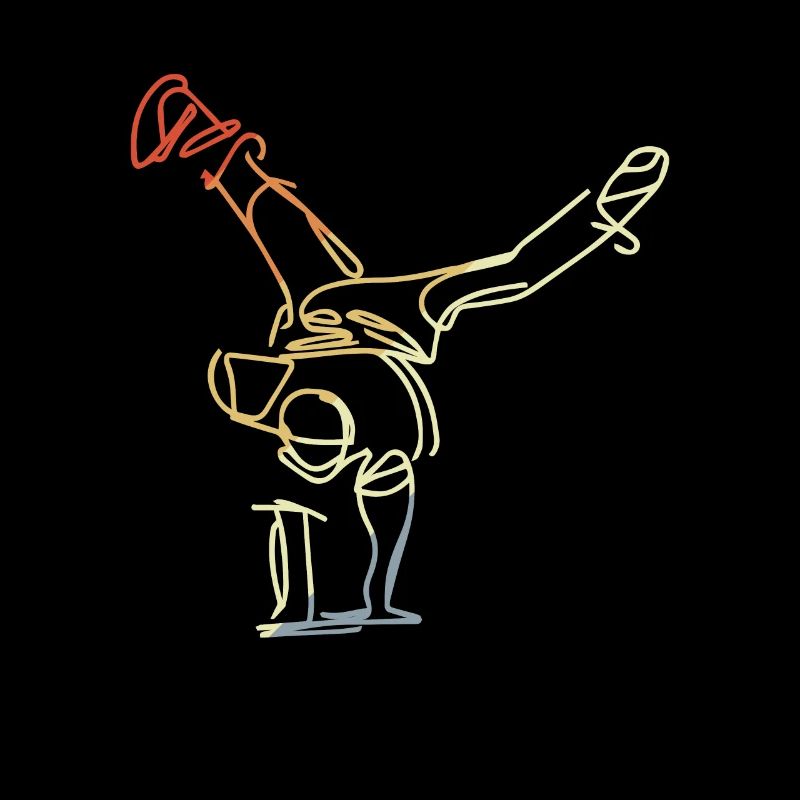 Vintage Breakdancer Sketch