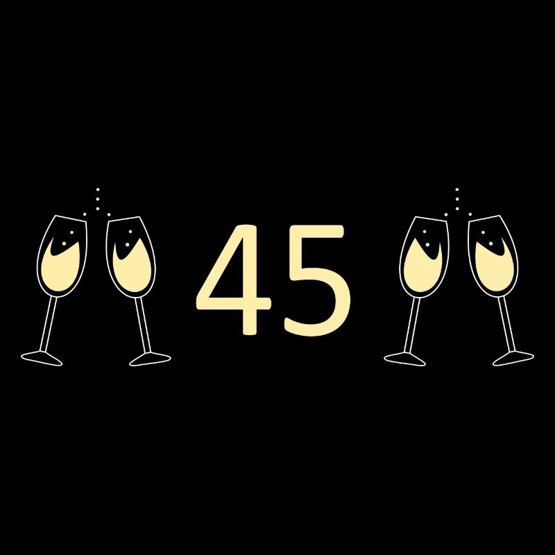 45e anniversaire 45e anniversaire 45 numéro 45 blanc