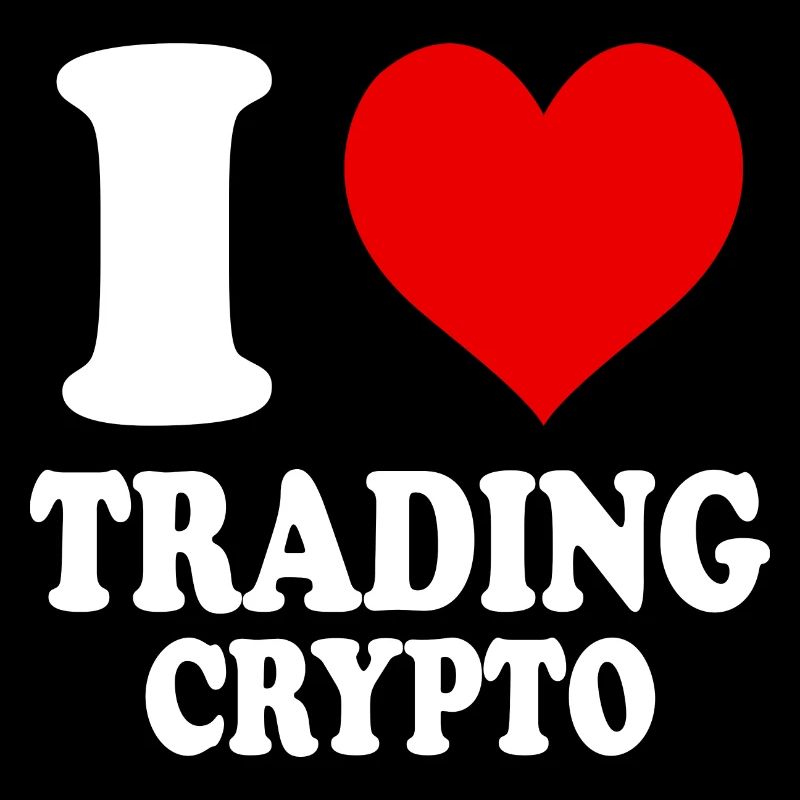 Jeg elsker handel med kryptohjerte Morsom vittig