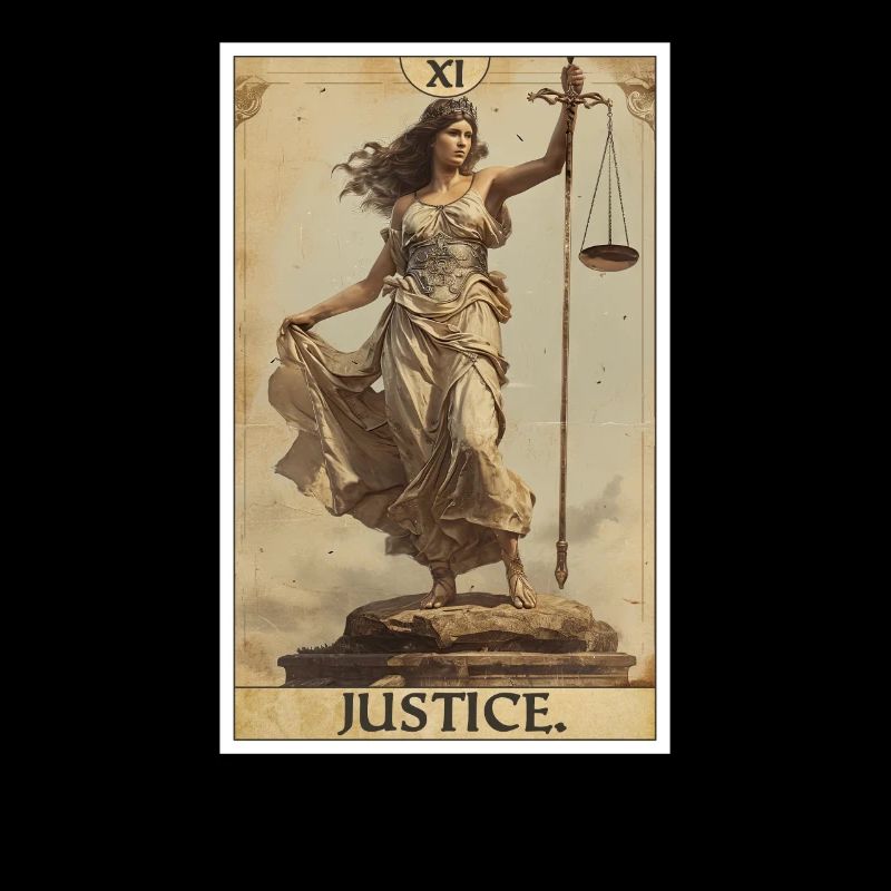 Cartes de tarot Carte de tarot Justice Justice
