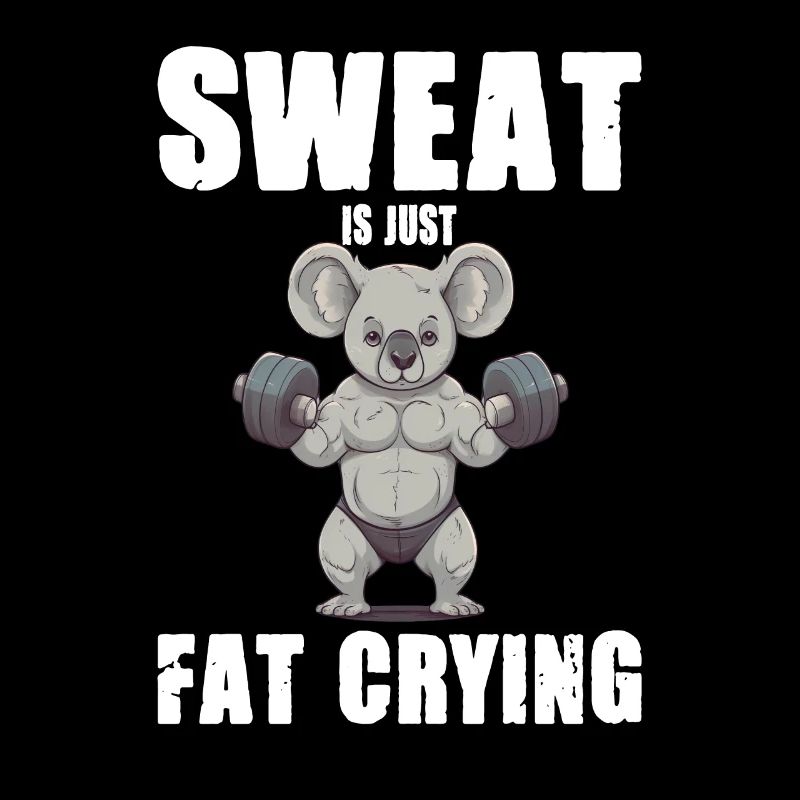 Lustiger Koala Workout Sweat Is Just Fat Crying