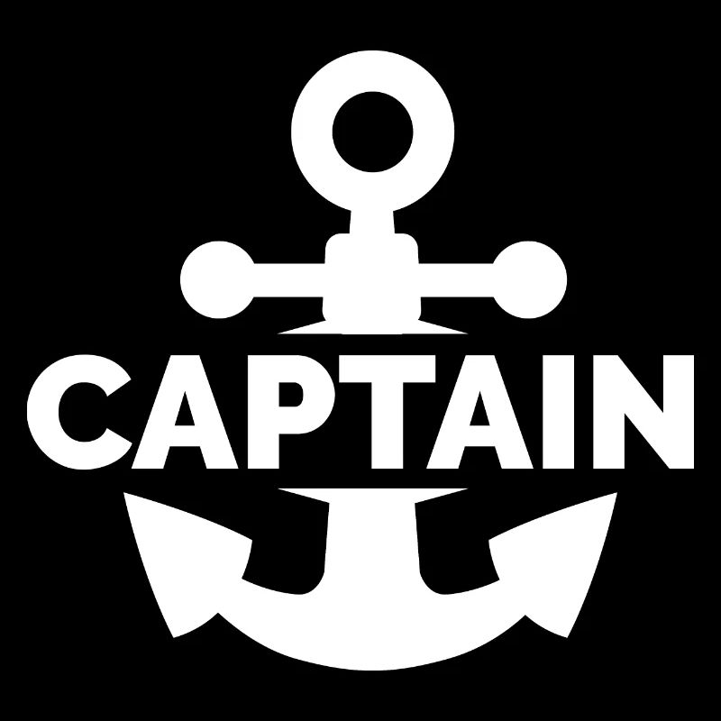 Logo de l’icône de l’ancre de capitaine Logo du navire de mer