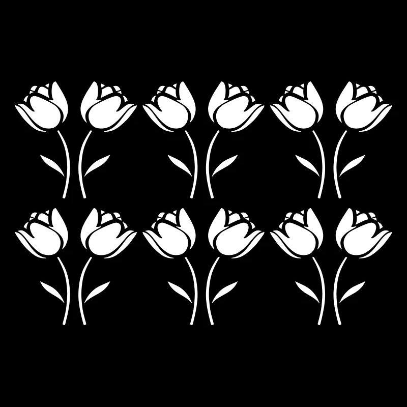 Silhouettes élégantes de tulipes blanches