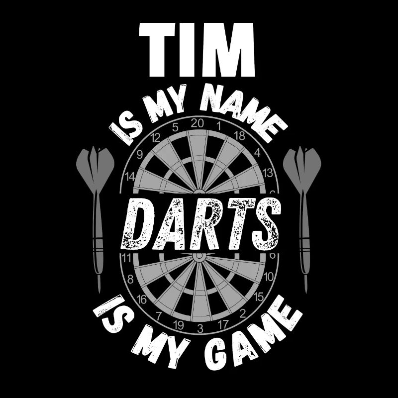 Personalised dart shirt design for darts player Tim