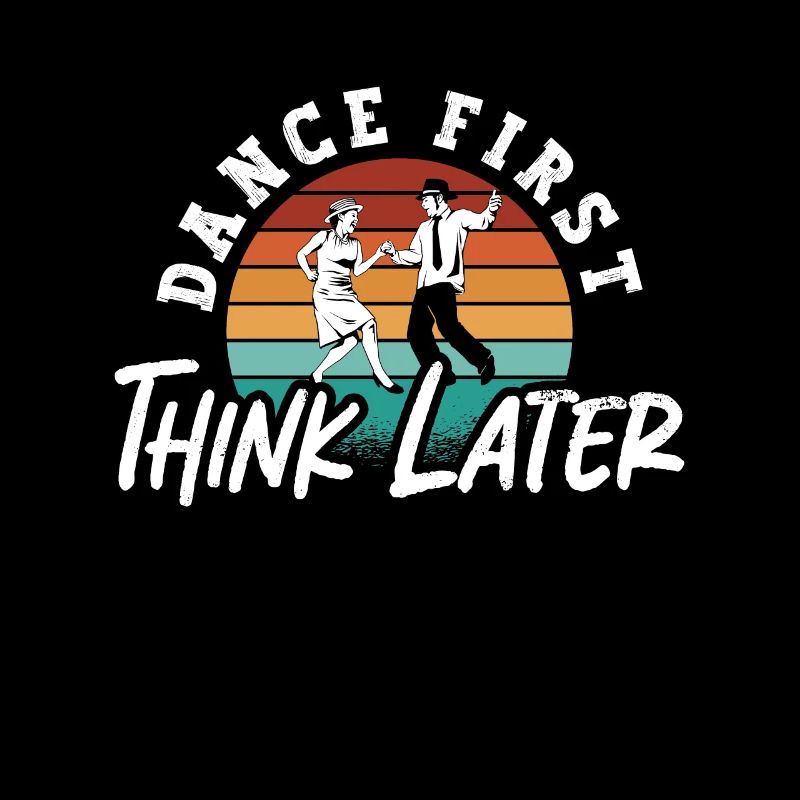 Swing Dance First Think Later Retro Couple Dancing