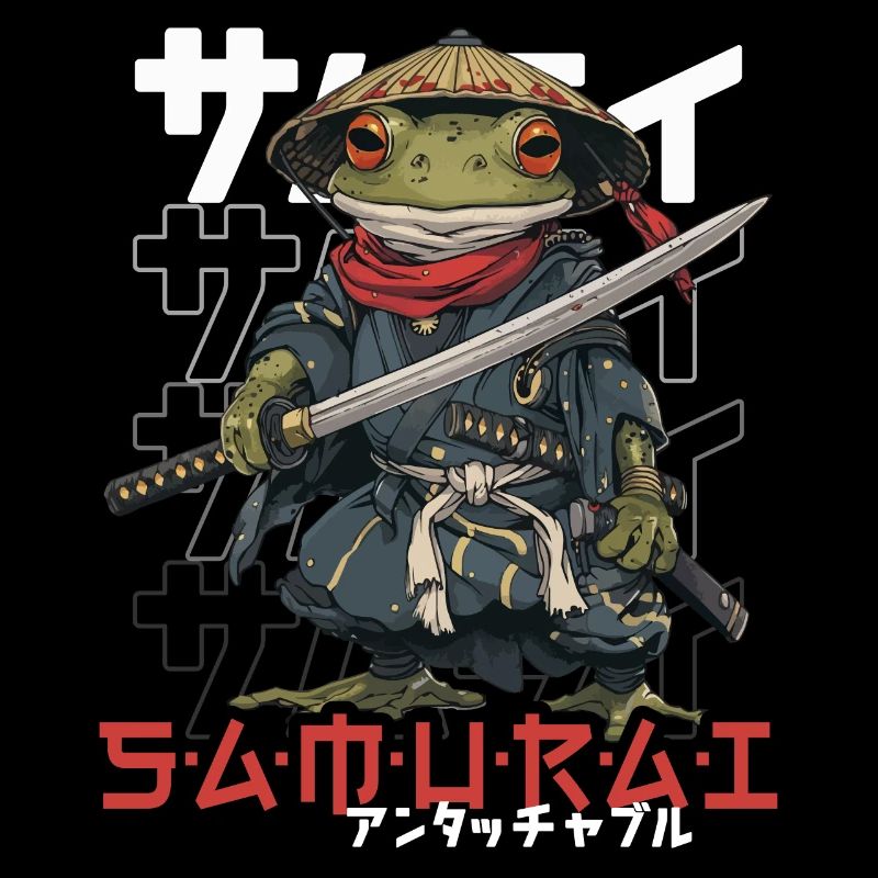 Samurai Frog Kawaii Japanese Ninja Frog