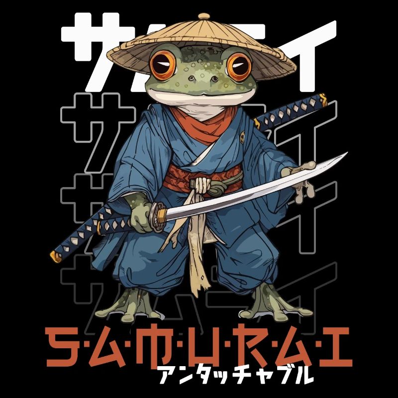 Samurai Frog Kawaii Japanese Ninja Frog