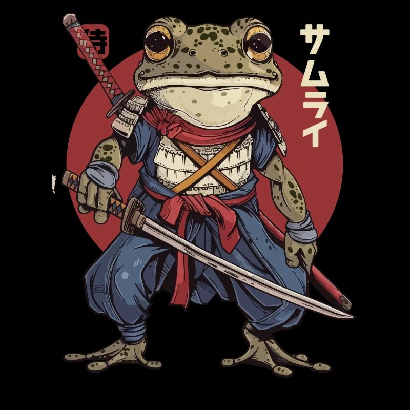 Samurai Frog Kawaii Japanese Ninja Frog