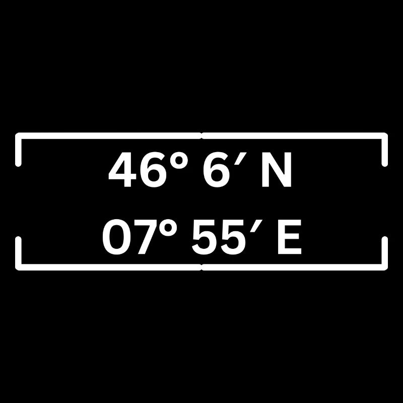 Coordinates Saas-Fee Minimalist