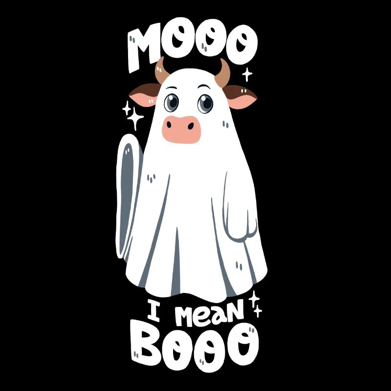 Cow Ghost / Jeu de mots d’Halloween
