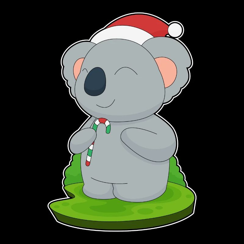 Koala Noël Candy Canne