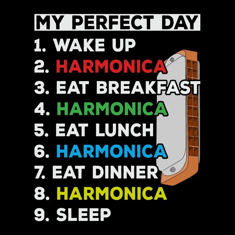 My Perfect Day Harmonica Player Playing Harmonica