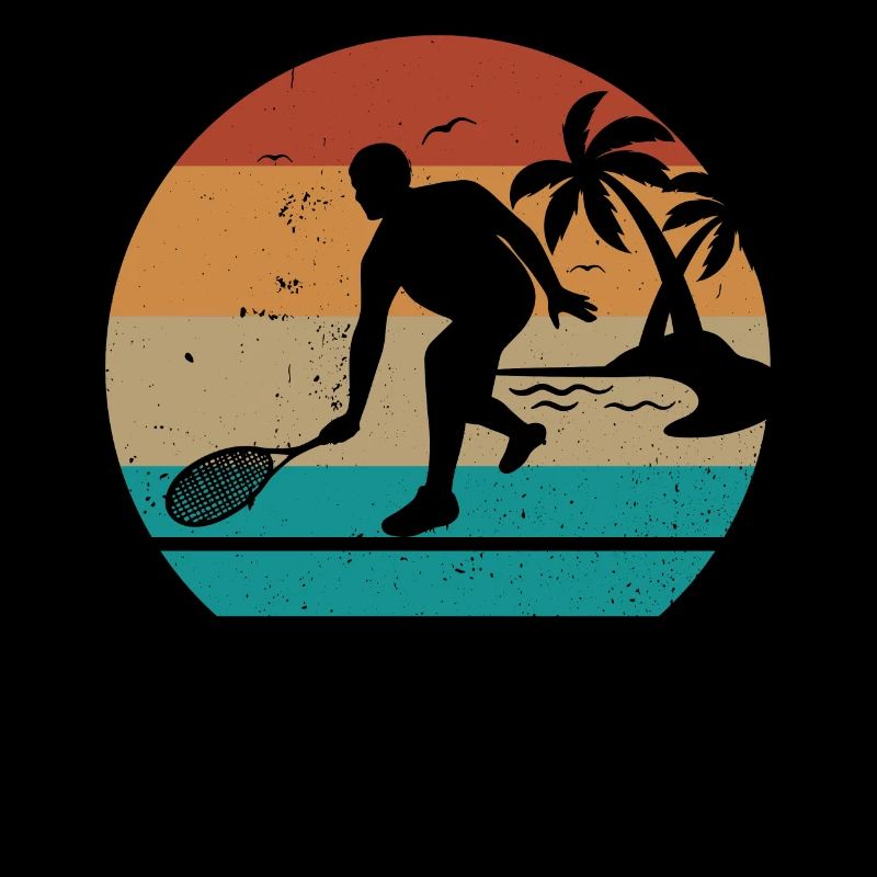 Silhouette de joueur de squash Jeu de squash Squash