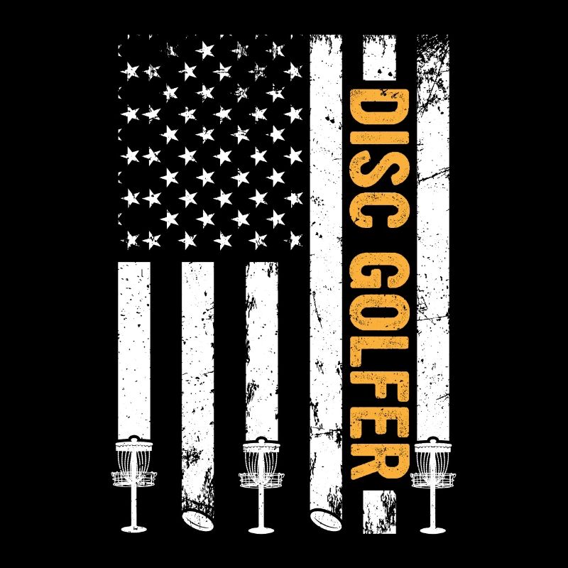 Disc Golf Disc Golf Disque Golfeur Drapeau Américain