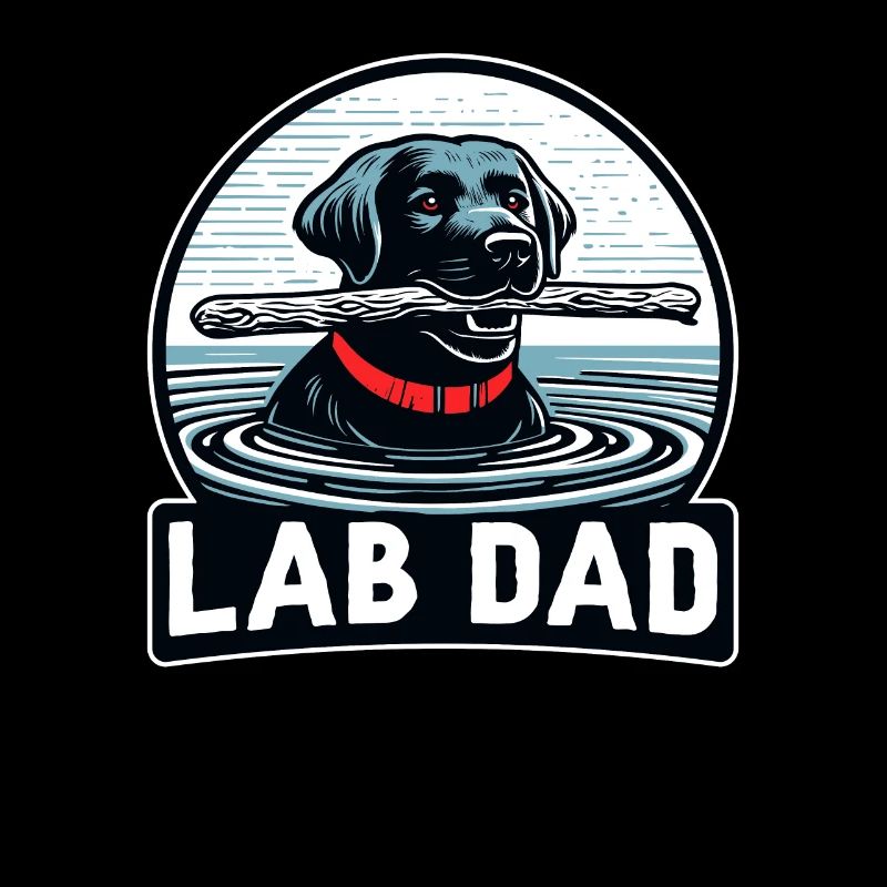 Labrador Retriever Dog LAB DAD Black Labrador