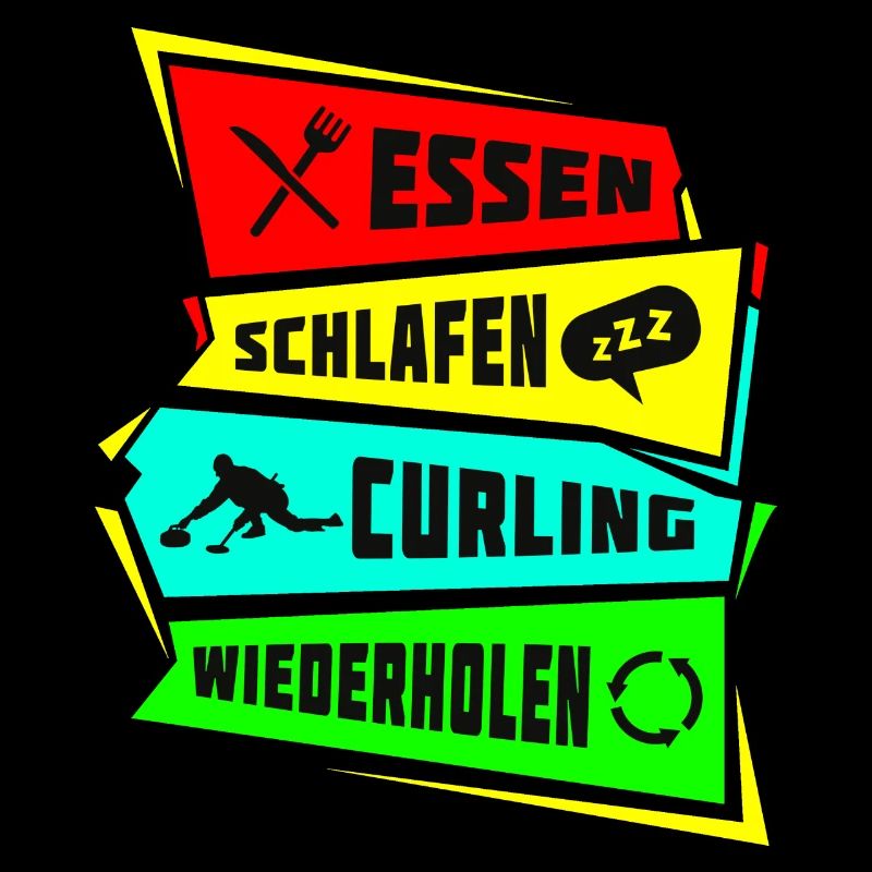 Manger dormir Curling Répéter