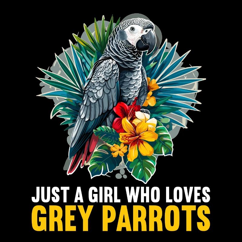 Perroquets gris d’Afrique