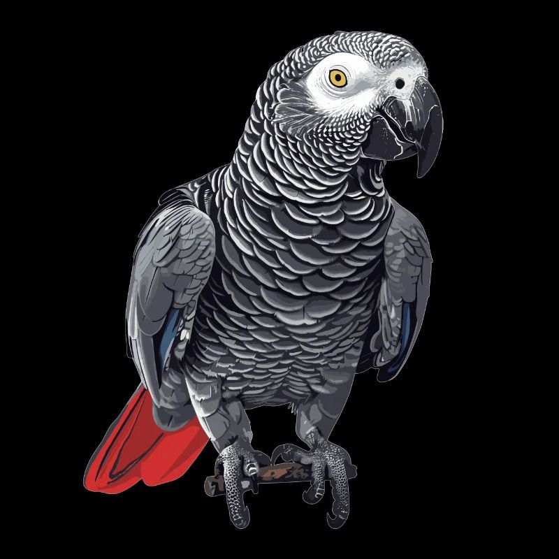Perroquets gris d’Afrique