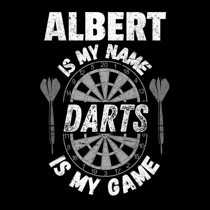 Darter Albert, personalised darts fan design