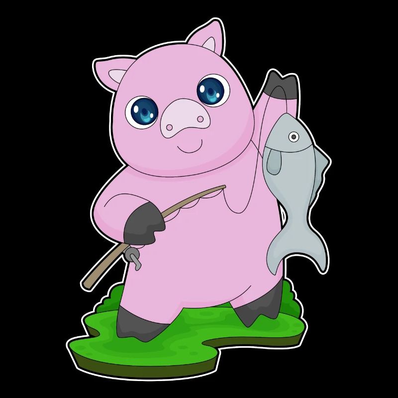 Pêche à la pêche au cochon