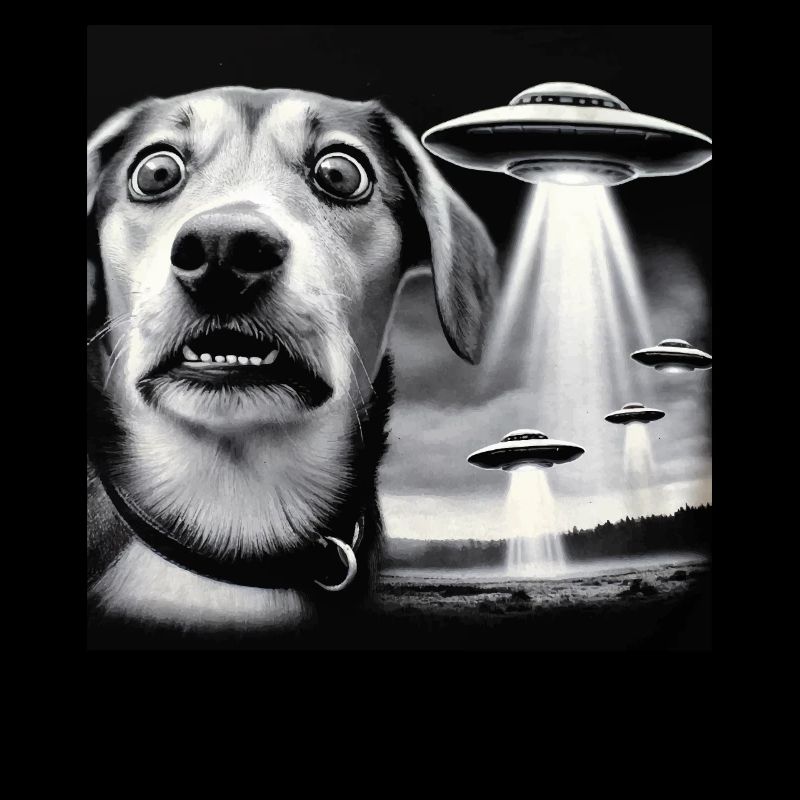 Shocked Dog & UFOs - Sci-Fi Surprise Design