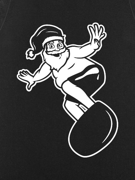 Surfer Santa Claus