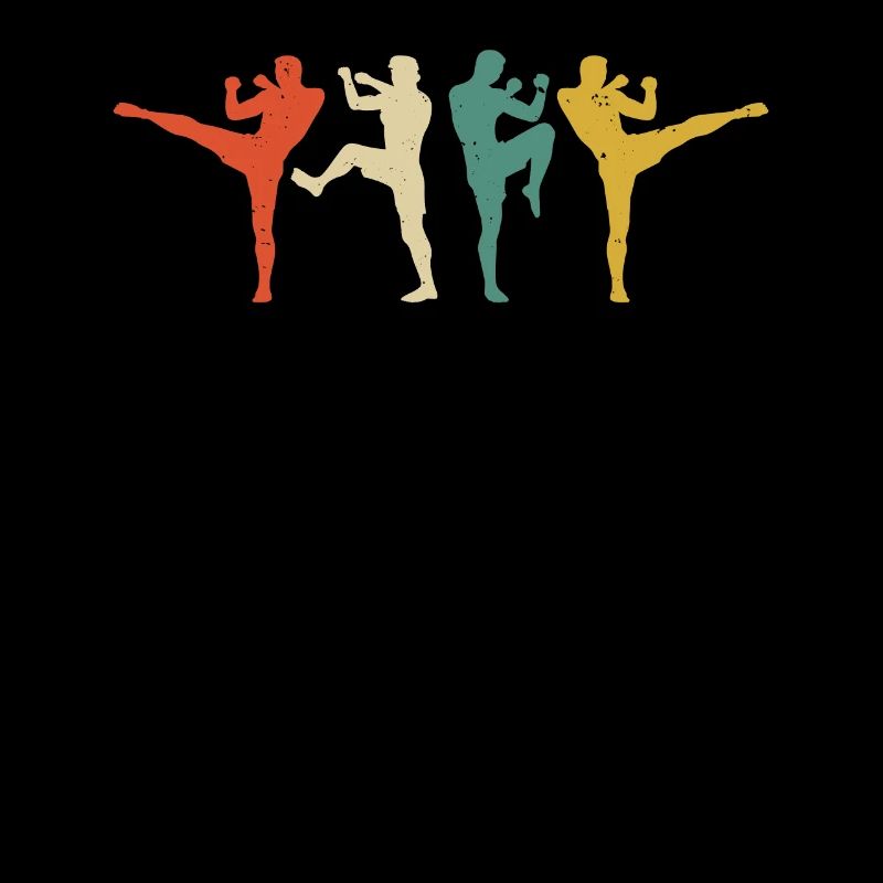 Silhouettes de Muay Thai Combattant de Muay Thai