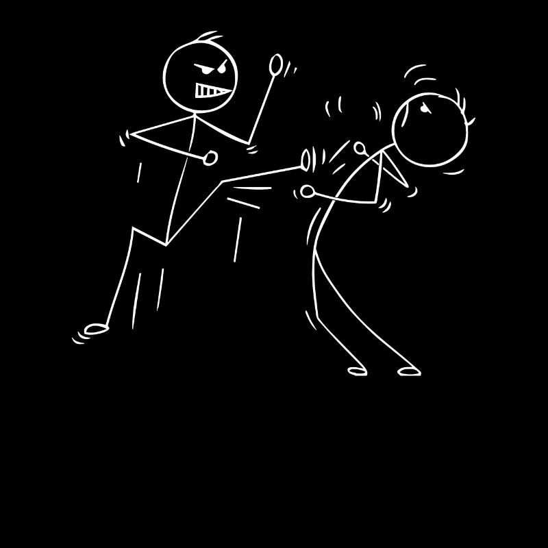Drôle Karaté Stick figure combattants de karaté