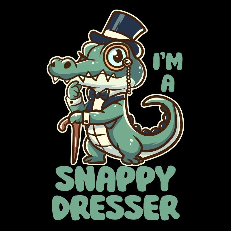 Je suis une commode Snappy - Jeu de mots sur le crocodile mignon