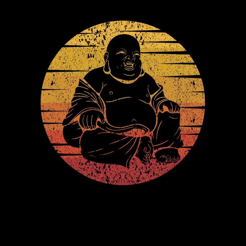 Retro Buddhist Symbol Statue Priest Buddhism