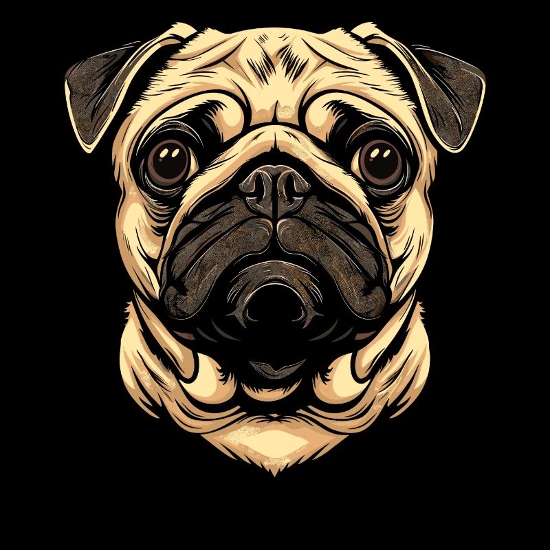 Mops Beige Hunde Liebe Carlin Kleiner Süßer Mops
