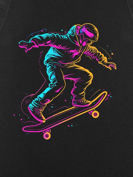 Cartoon Skateboarder Drawing
