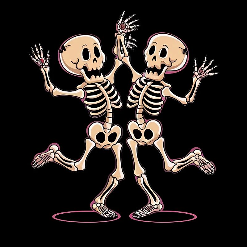 Figurines de squelette de danse joyeuse