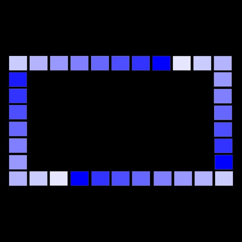 Game - Retro-Rahmen blaue Quadrate abgestuft