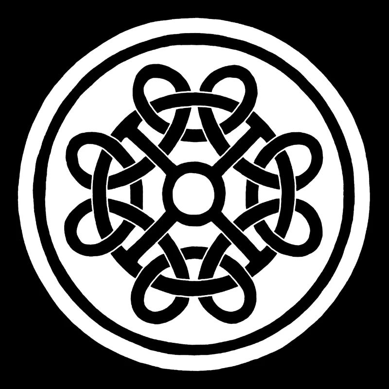 Fleur celte et talisman blanc