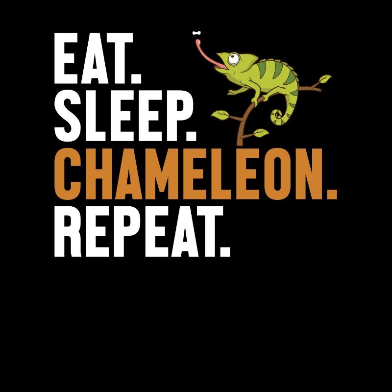 Eat Sleep Chameleon Repeat Veiled Panther Lover