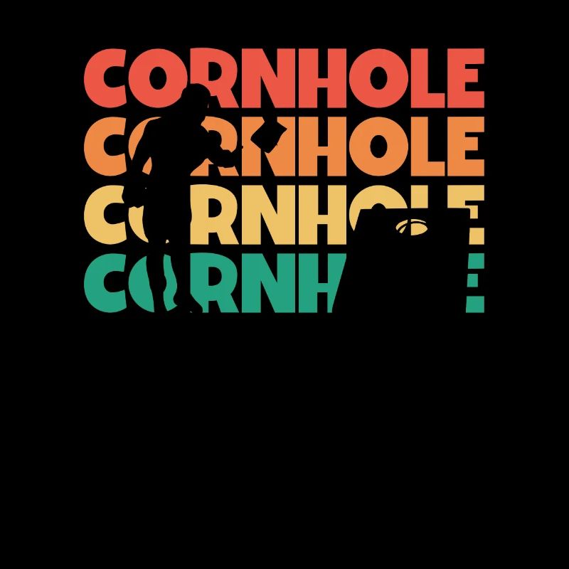 Cornhole Retro Text Game Boards Bean Bag Cornhole