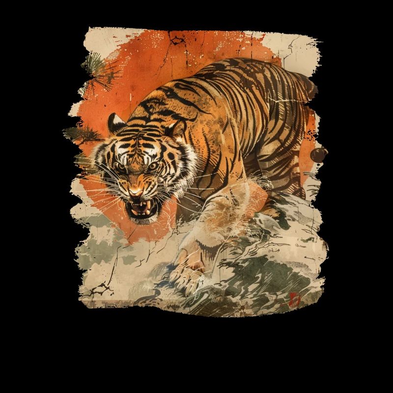 80s Retro Japanese Tiger